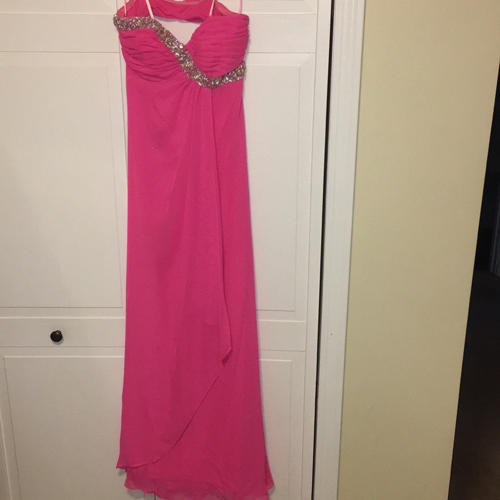 Never worn prom dress with semi open back